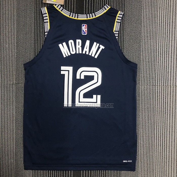Camiseta Memphis Grizzlies Ja Morant NO 12 Ciudad 2021-22 Autentico Azul